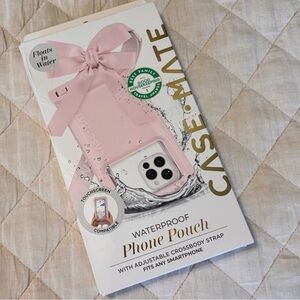 Case-Mate Waterproof Floating Phone Pouch, Ballet Pink Bow
